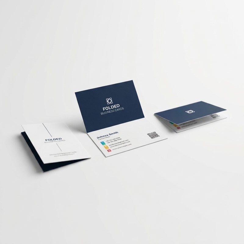 Tarjetas de Presentación Plegadas (Bi-Fold)